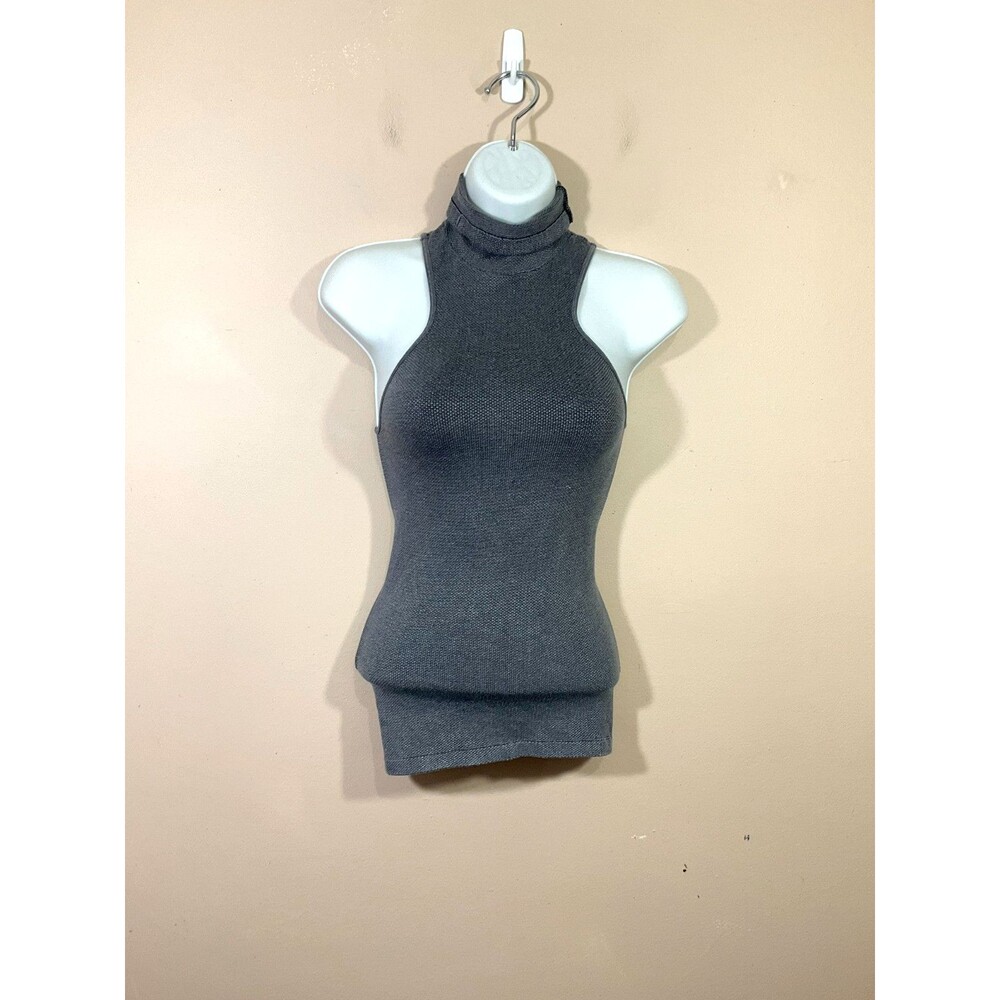 Intimately Free People Sleeveless Turtleneck Shirt XS Gray Minimalist Indie